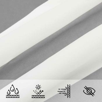 Sonnensegel Hellgrau und Weiß 4,5 x 2 m 100 % Polyester Oxford