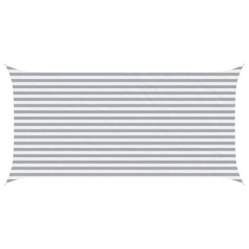 Sonnensegel Hellgrau und Weiß 2,5 x 5 m 100 % Polyester Oxford