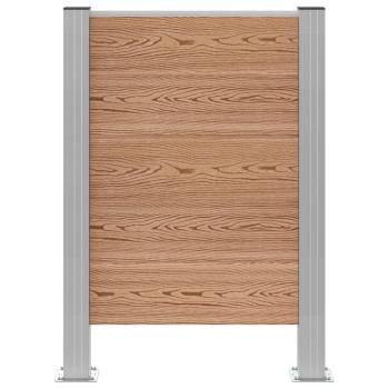 Mülltonnenzaun Braun 85 x 12 x 115 cm Aluminium und WPC