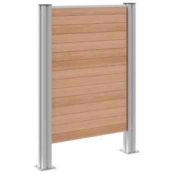 Mülltonnenzaun Braun 85 x 12 x 115 cm Aluminium und WPC