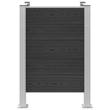 Mülltonnenzaun Grau 85 x 85 x 115 cm Aluminium und WPC