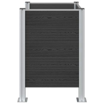 Mülltonnenzaun Grau 85 x 85 x 115 cm Aluminium und WPC