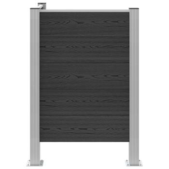 Mülltonnenzaun Grau 85 x 85 x 115 cm Aluminium und WPC