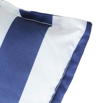 Kissen für draußen 2 Stk. Stoff Blau und Weiß 120 x 50 x 7 cm
