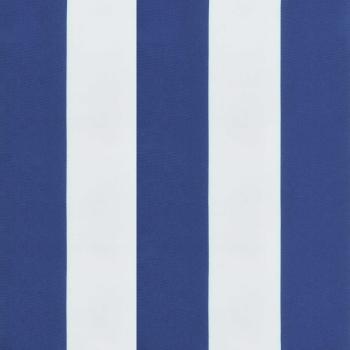 Kissen für draußen 2 Stk. Stoff Blau und Weiß 120 x 50 x 7 cm