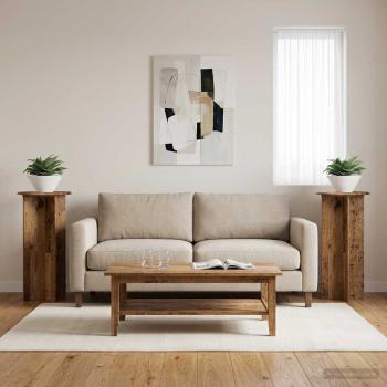 ARDEBO.de - Pflanzenständer 2 Stk. Altholz 40 x 40 x 80 cm Holzwerkstoff