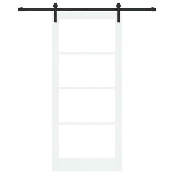 Schiebetür ORKDAL Weiß und Schwarz 93 x 211 cm