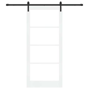 Schiebetür ORKDAL Weiß und Schwarz 93 x 211 cm