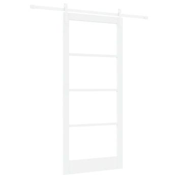 Schiebetür ORKDAL Weiß 93 x 211 cm Massivholz Kiefer und Glas