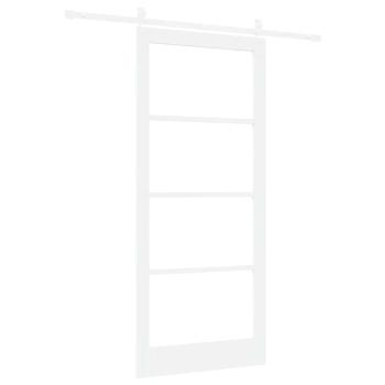 Schiebetür ORKDAL Weiß 93 x 211 cm Massivholz Kiefer und Glas