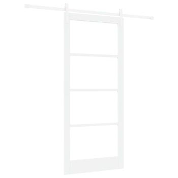 Schiebetür ORKDAL Weiß 93 x 211 cm Massivholz Kiefer und Glas