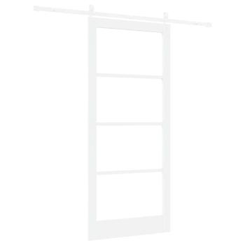 Schiebetür ORKDAL Weiß 93 x 211 cm Massivholz Kiefer und Glas