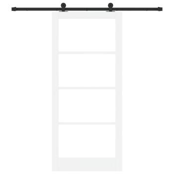 Schiebetür ORKDAL Weiß und Schwarz 93 x 211 cm
