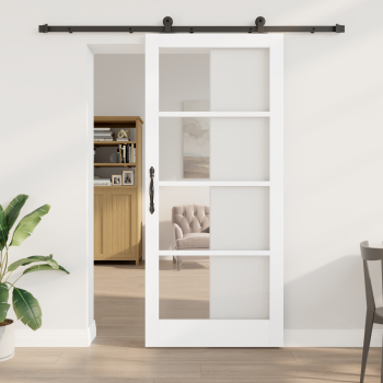 Schiebetür ORKDAL Weiß und Schwarz 93 x 211 cm
