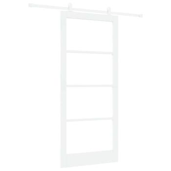 Schiebetür ORKDAL Weiß 93 x 211 cm Massivholz Kiefer und Glas