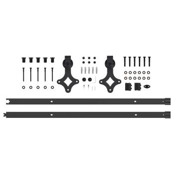 Schiebetür ORKDAL Weiß und Schwarz 93 x 211 cm