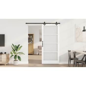 Schiebetür ORKDAL Weiß und Schwarz 93 x 211 cm
