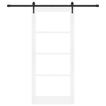 Schiebetür Weiß und Schwarz 93 x 211 cm