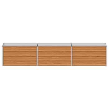 Hochbeet Hellbraun 240 x 40 x 45 cm Verzinkter Stahl
