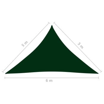 Sonnensegel Oxford-Gewebe Dreieckig 5x5x6 m Dunkelgrün