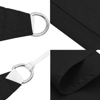 Sonnensegel Oxford-Gewebe Dreieckig 3x3x4,24 m Schwarz