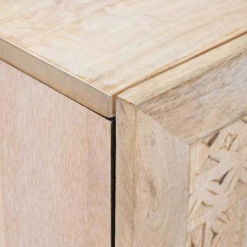 Sideboard 3 pcs Weiß 180 x 33,5 x 75 cm massives Mangoholz