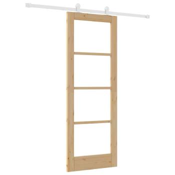 Schiebetür ORKDAL 73,5 x 198,5 cm Massivholz Kiefer und Glas