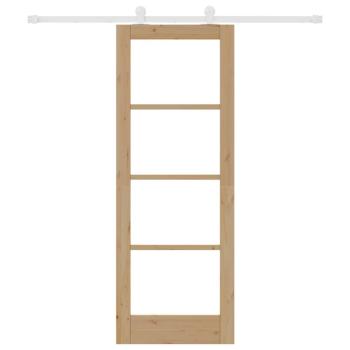 Schiebetür ORKDAL 73,5 x 198,5 cm Massivholz Kiefer und Glas
