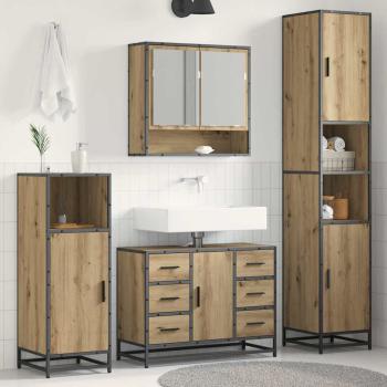 ARDEBO.de - Badezimmermöbel-Set 3 stk. Artisan-Eiche 90 x 33 x 60 cm