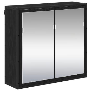 Badezimmermöbel-Set 4 Stk. Schwarz Eichen-Optik Holzwerkstoff