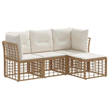 Outdoor-Sofagarnitur Natur Polyester