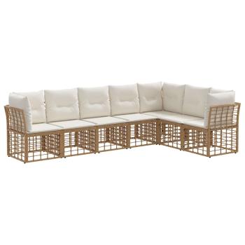 Outdoor-Sofagarnitur Natur Polyester