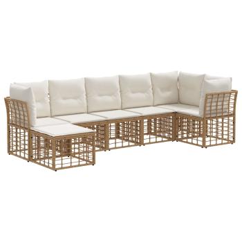 Outdoor-Sofagarnitur Natur Polyester