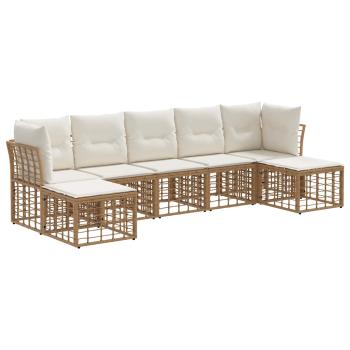 Outdoor-Sofagarnitur Natur Polyester