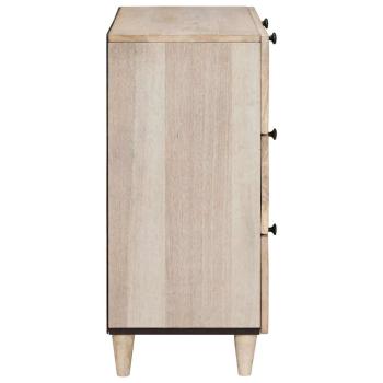 Sideboard 60 x 33 x 75 cm massives Mangoholz Weiß