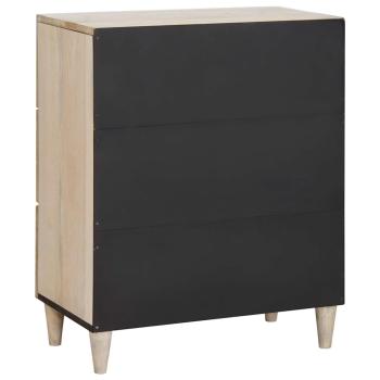 Sideboard 60 x 33 x 75 cm massives Mangoholz Weiß