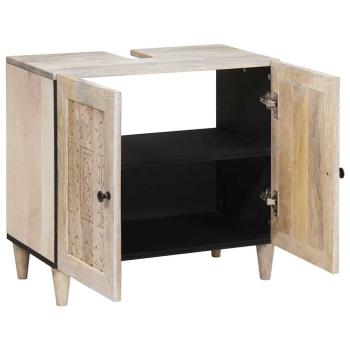 ARDEBO.de - Badezimmerschrank Wandmontiert mit Tür Weiß 62 x 33 x 58 cm