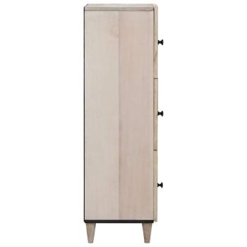 Hochboard Weiß 40 x 33 x 110 cm massives Mangoholz