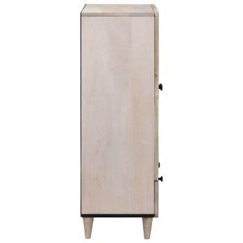 Highboard 60 x 33 x 100 cm Massivholz Mango Bleached White