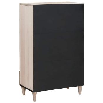 Highboard 60 x 33 x 100 cm Massivholz Mango Bleached White