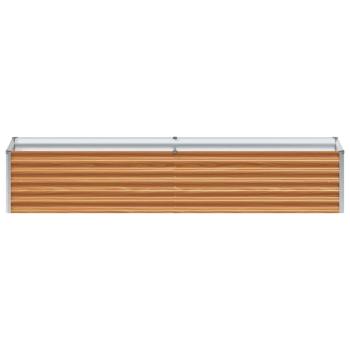 Hochbeet Hellbraun 195 x 50 x 36 cm Verzinkter Stahl