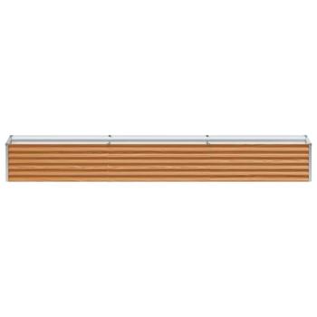 Hochbeet Hellbraun 290 x 50 x 36 cm Verzinkter Stahl