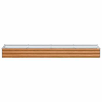 Hochbeet Hellbraun 390 x 100 x 36 cm Verzinkter Stahl