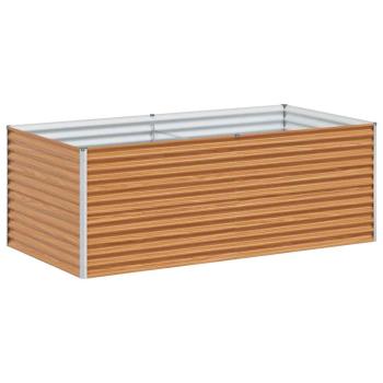 Hochbeet Hellbraun 195 x 100 x 68 cm Verzinkter Stahl