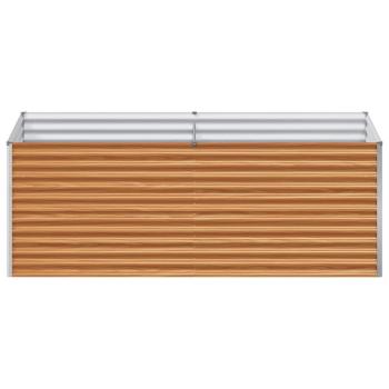 Hochbeet Hellbraun 195 x 100 x 68 cm Verzinkter Stahl