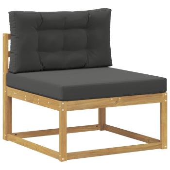 Outdoor Mittelsofa Polyester Weiß