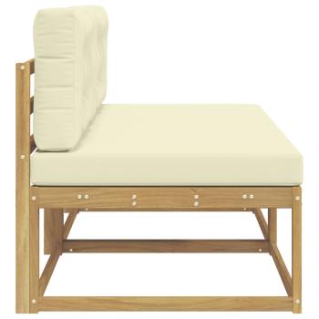 2 Stück Outdoor Mittelsofa Polyester Weiß