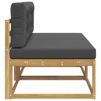2 Stück Outdoor Mittelsofa Polyester Weiß