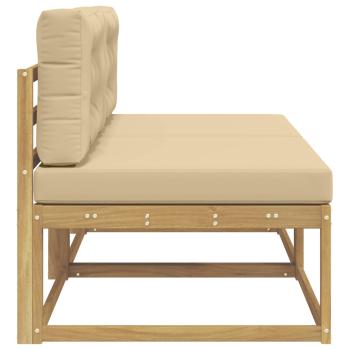 2 Stück Outdoor Mittelsofa Polyester Weiß