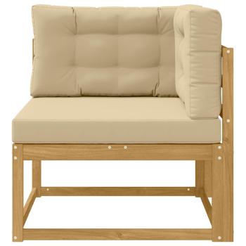 Outdoor Ecksofa Polyester Weiß